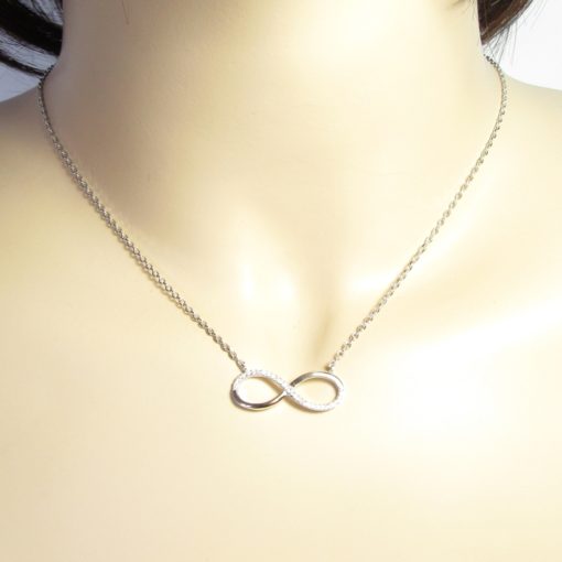 Collier argent infini zirconium