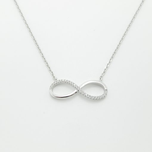 Collier argent infini zirconium