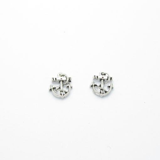 Boucles d’oreille argent puce clou ancre marine BO1-0238