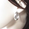 Boucles d'oreilles argent créoles miroir