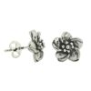 Boucles d'oreilles argent Puce Fleur – Image 2