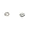 Boucles d'oreilles argent Puce Clou Strass