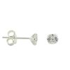 Boucles d'oreilles argent Puce Clou Strass – Image 2